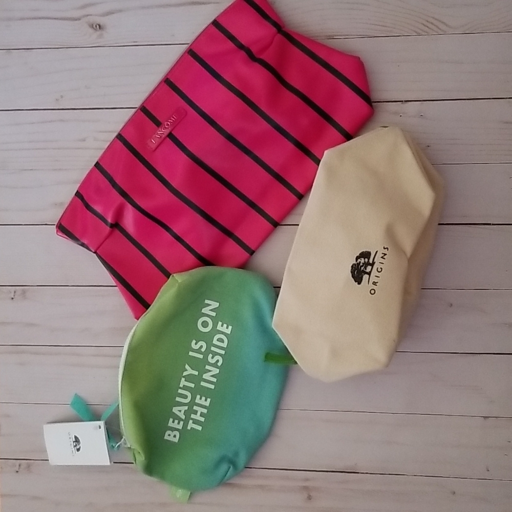 3 make up‎ bags,origins lancome